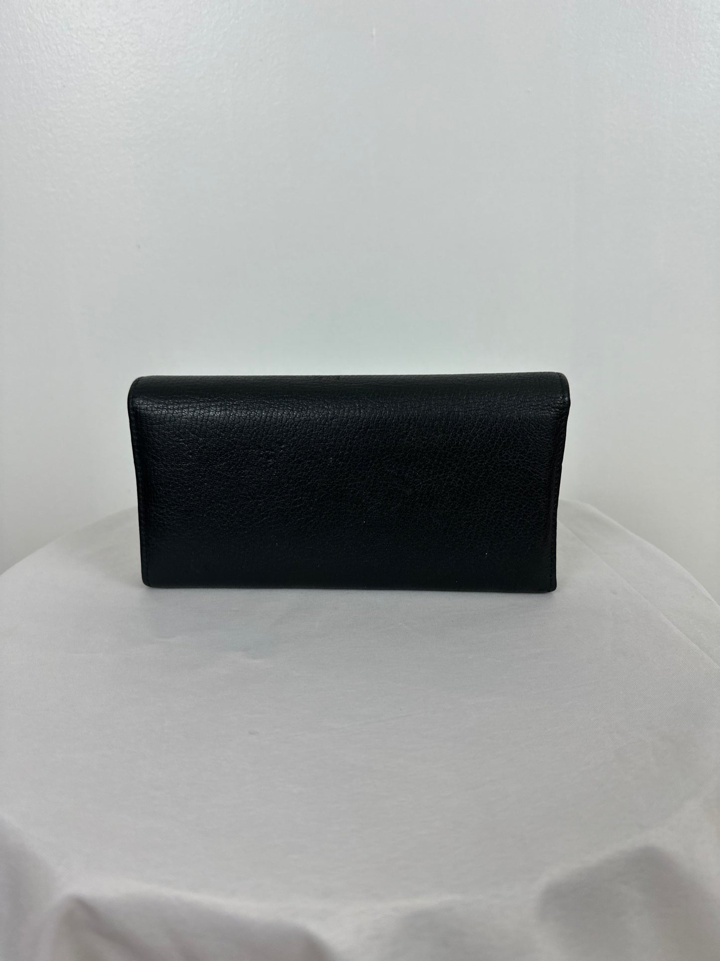 Givenchy Black Leather Long Wallet