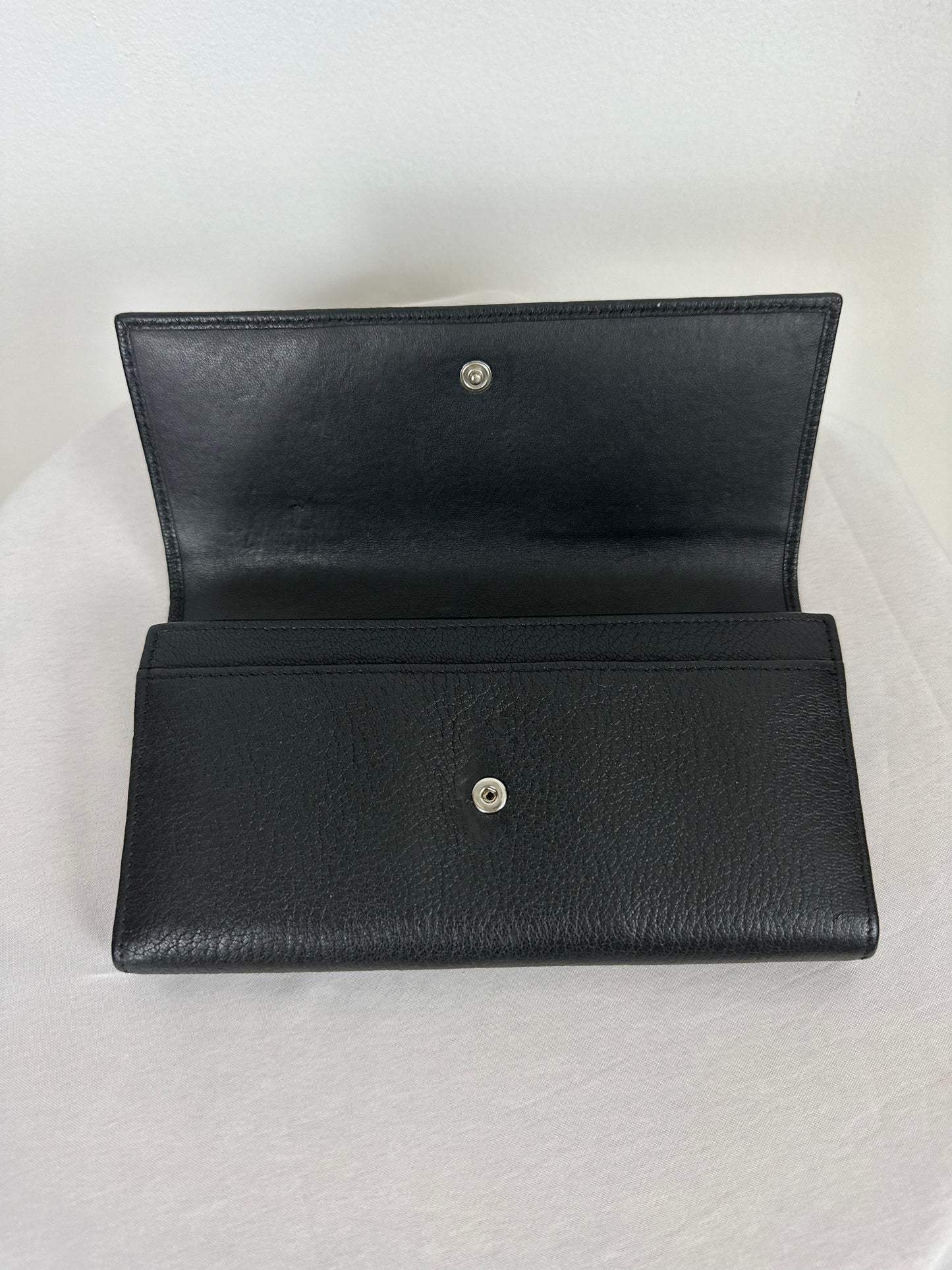 Givenchy Black Leather Long Wallet